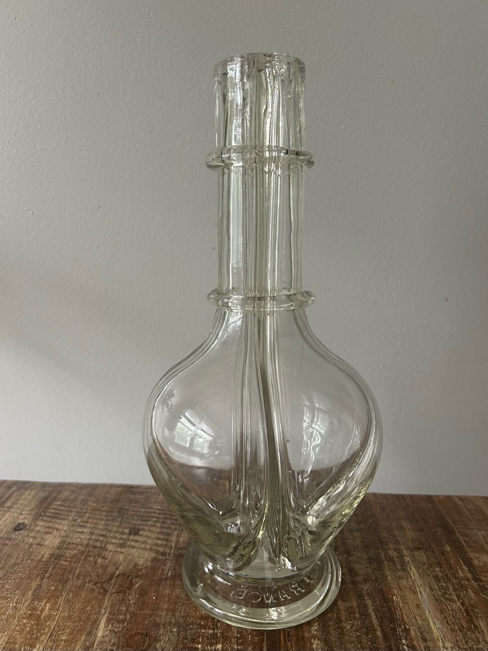 Vintage Hand Blown Four Chamber Decanter Bottle Made in France
